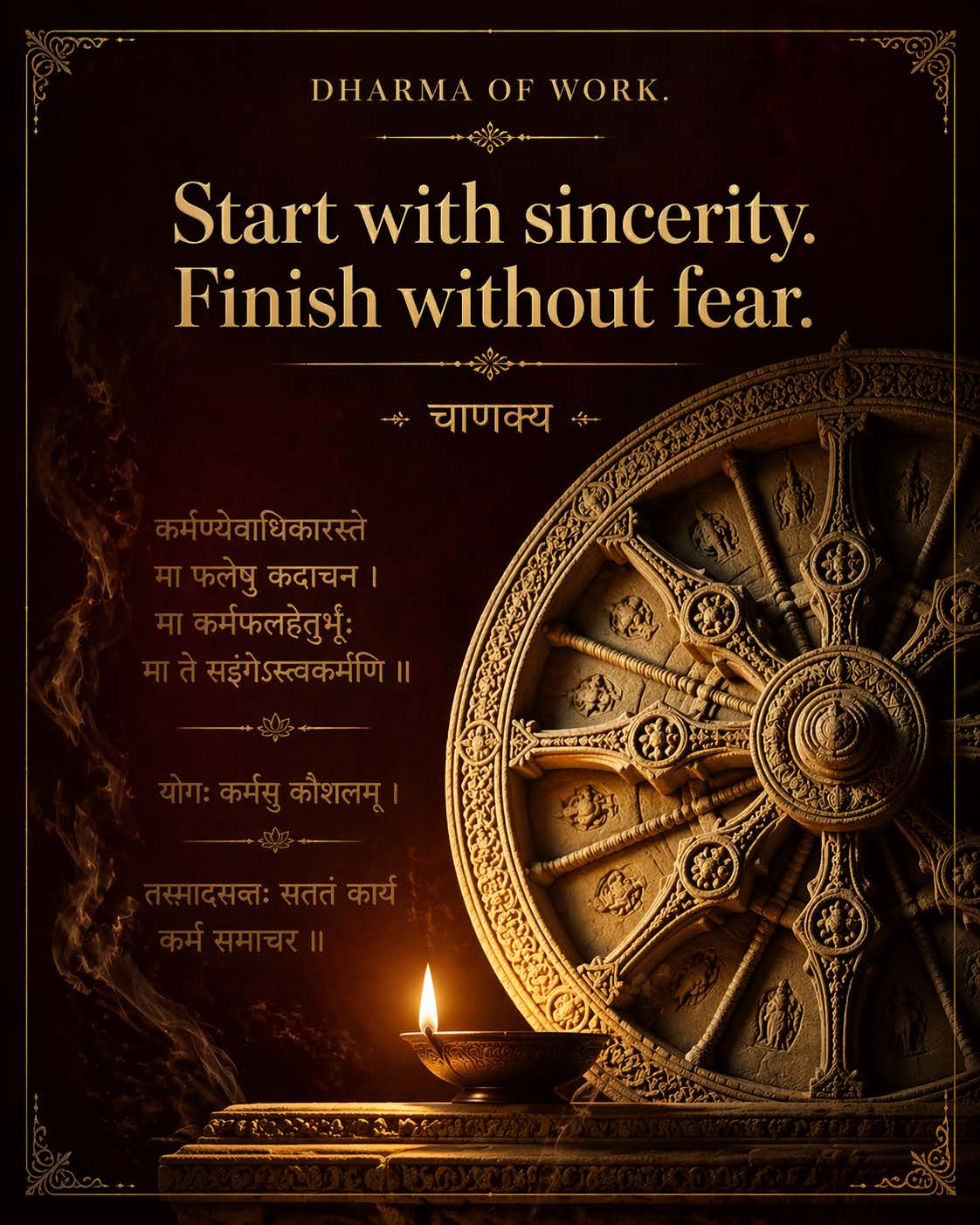 Dharma of Work Wisdom Poster