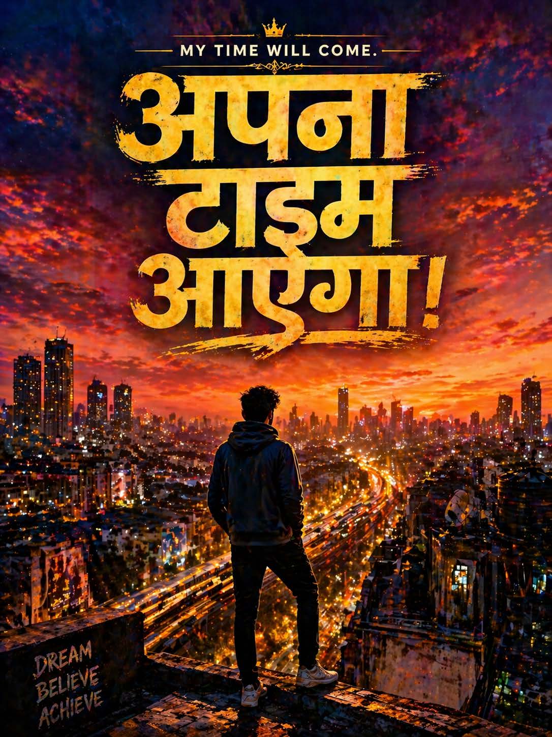 Apna Time Aayega Motivation Poster