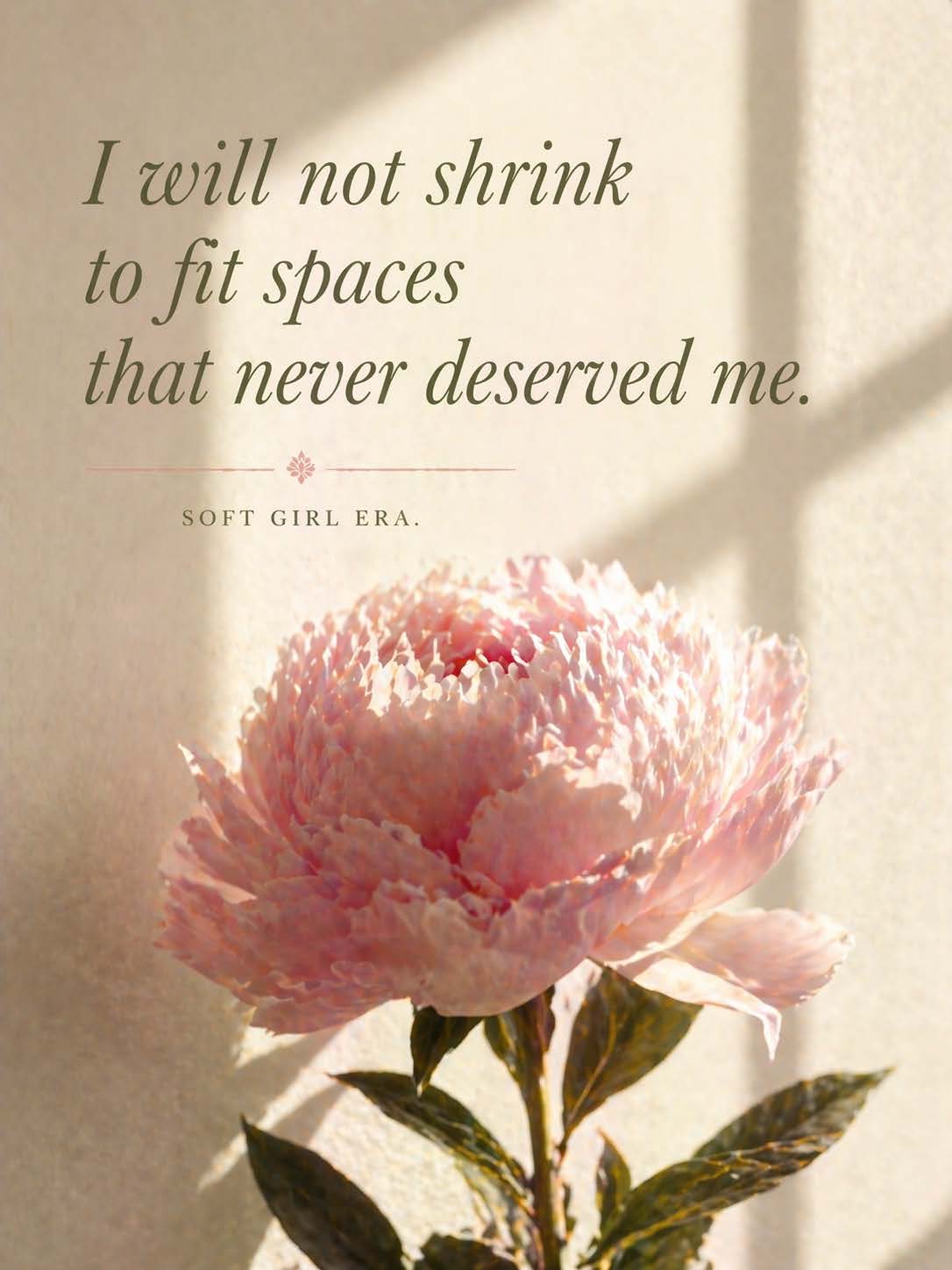 I Will Not Shrink to Fit Spaces